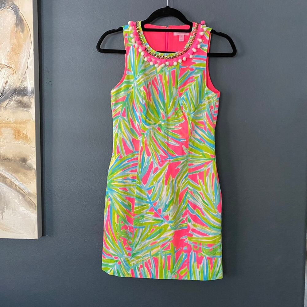 Lilly Pulitzer Dress size 00 multi sparkling sleevless shift dress